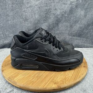 Nike Air Max 90 Shoes Boys Size 7Y Triple Black Basketball Sneakers 307793-091